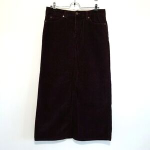 EDDIE BAUER CORDUROY MAROON SKIRT​​​​​